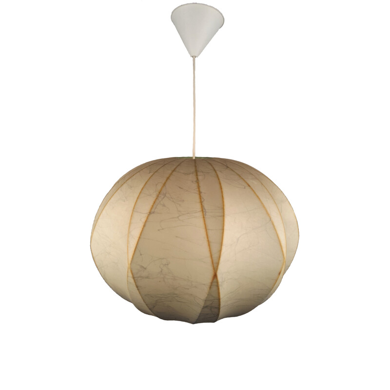 Mid-Century Italian Modern Cocoon Pendant Lamp, Achille CASTIGLIONI - 1960s