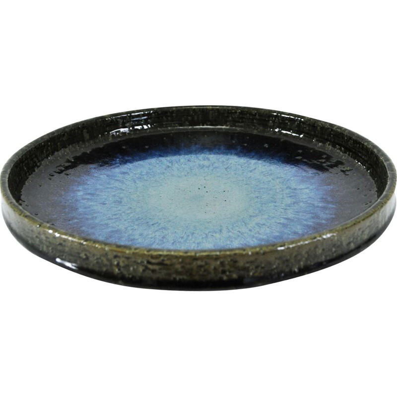 Vintage ceramic charger by Per Linnemann-Schmidt for Palshus, Denmark 1960