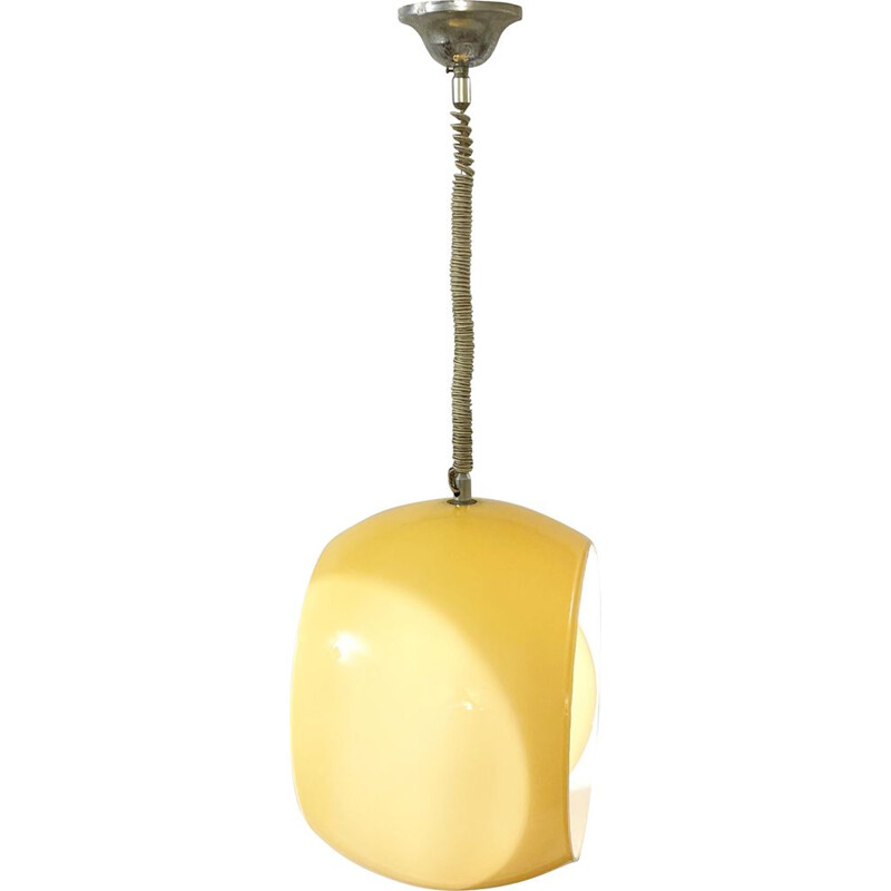 Mid-century Murano glass Eclisse pendant lamp by Carlo Nason for Mazzega, Italy 1960s