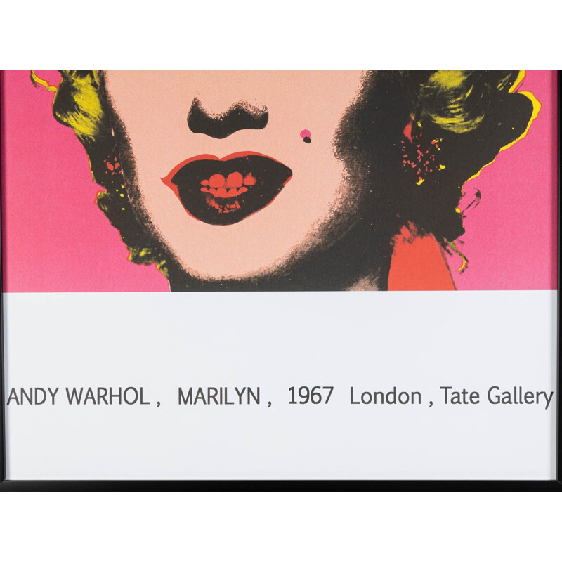 Poster d'epoca della mostra "Warhol's Monroe" di Andy Warhol