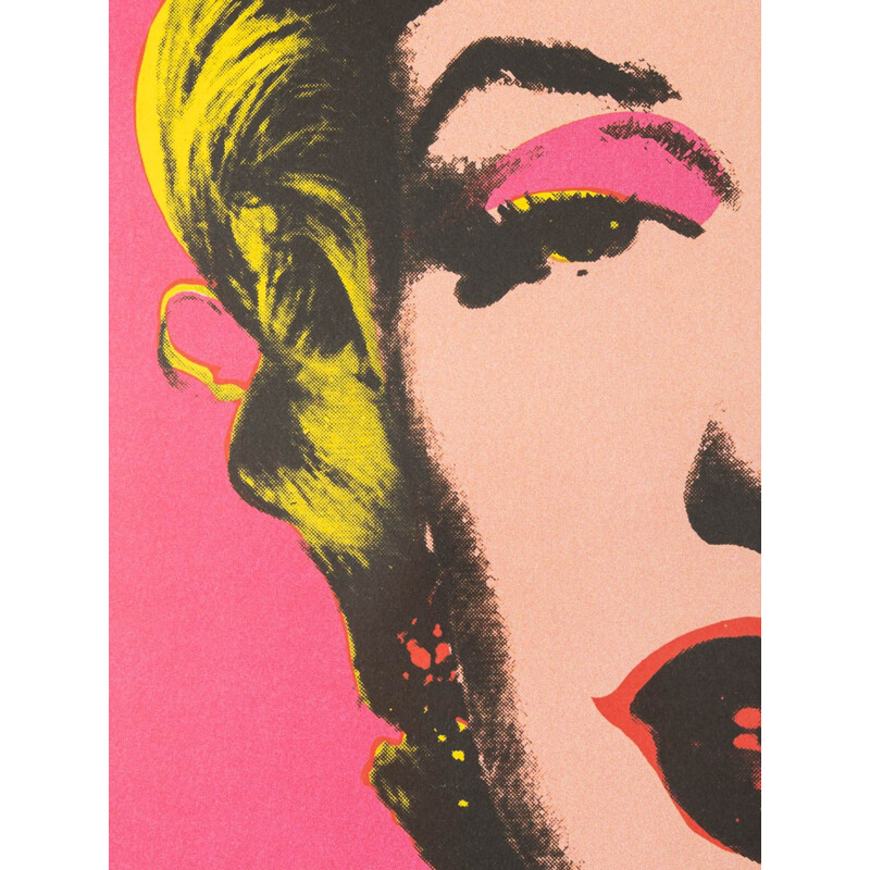 Cartel vintage de la exposición "Warhol's Monroe" de Andy Warhol