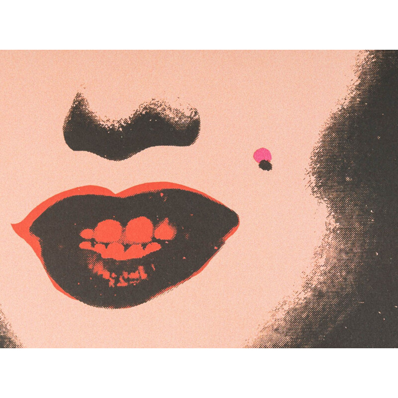 Poster d'epoca della mostra "Warhol's Monroe" di Andy Warhol