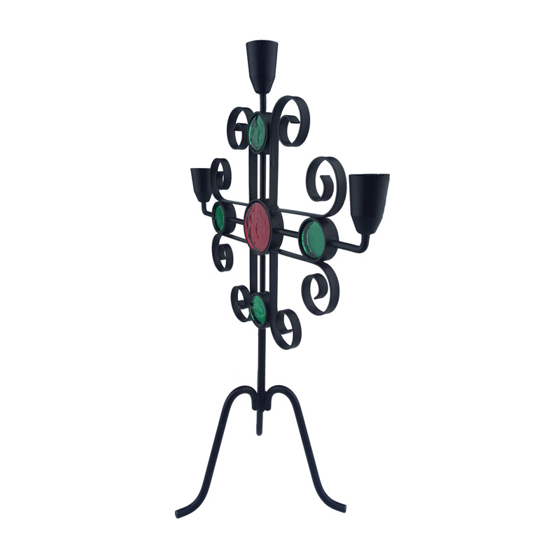 Wrought Iron Candelabra, Gunnar ANDER - 1960s