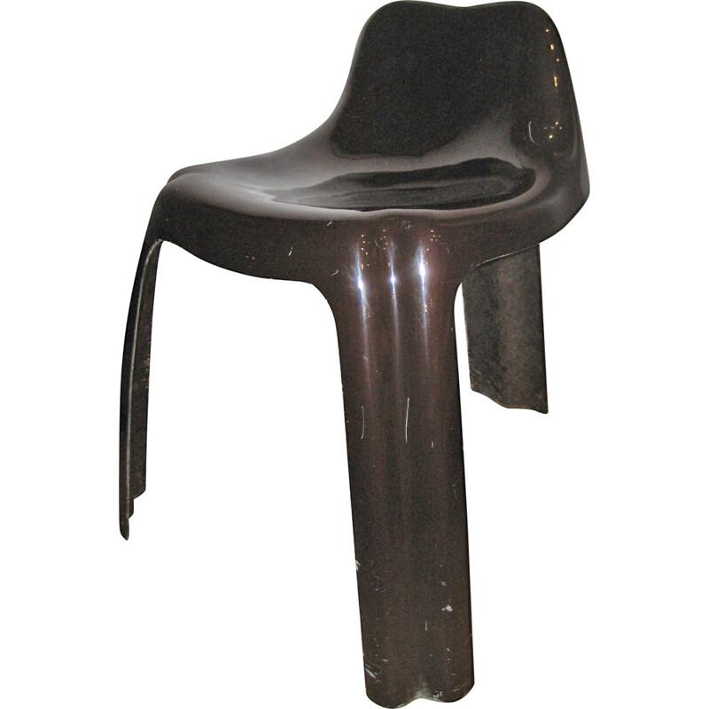 Ginger chair in brown lacquered fiberglass, Patrick GINGEMBRE - 1970s