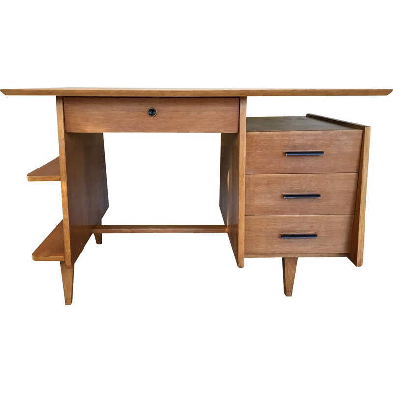 French style oak desk - 1950s