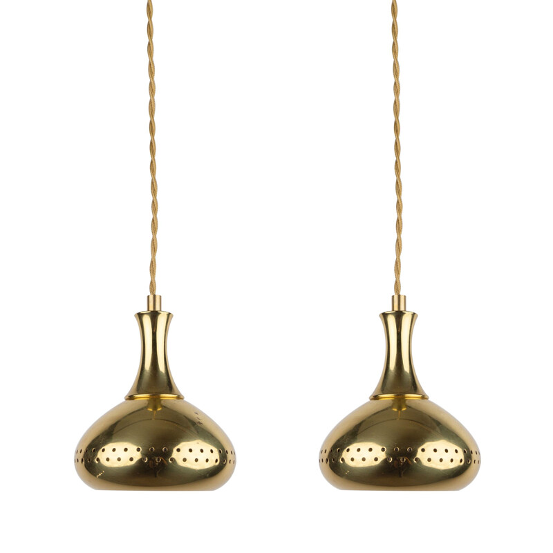 Pair of Swedish vintage pendant lamps by Hans-Agne Jakobsson, 1950s