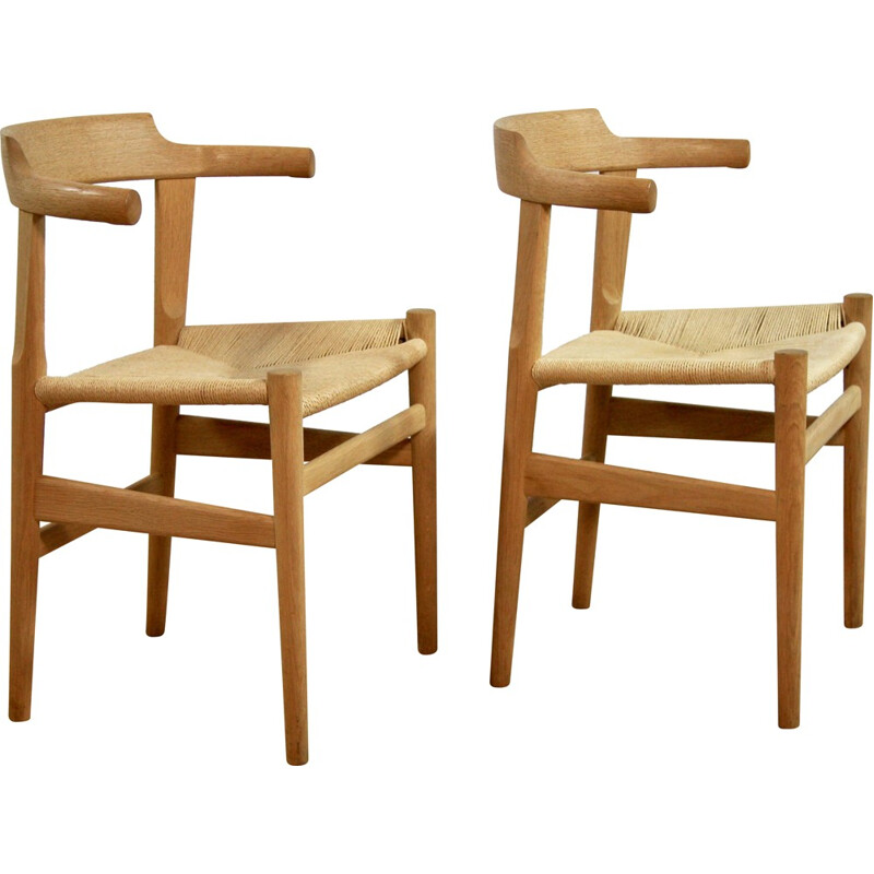 Set of 2 PP Mobler "PP68" dining chairs, Hans J. WEGNER - 1970s