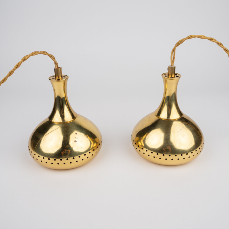 Pair of Swedish vintage pendant lamps by Hans-Agne Jakobsson, 1950s