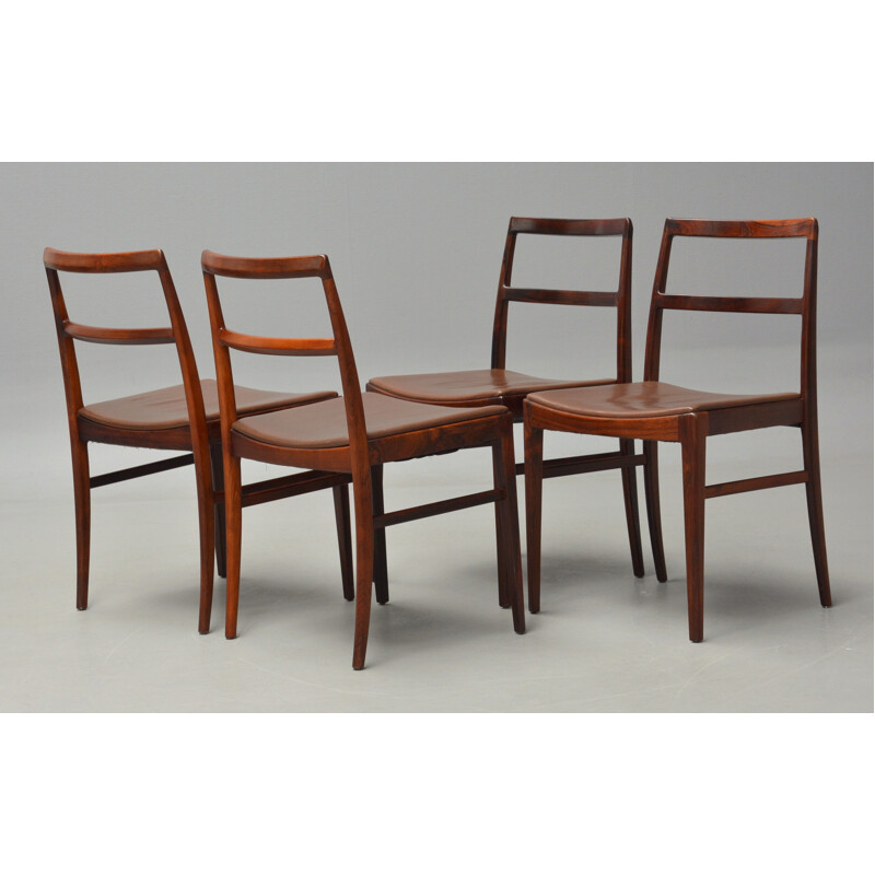 Set of 4 model "430" dining chairs in rosewood, Arne VODDER - 1950s