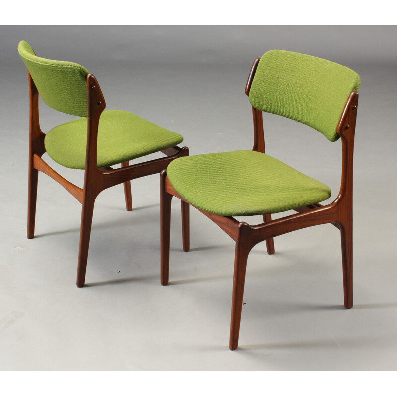 Set of 5 model 49 dining chairs, Erik BUCH - 1960s