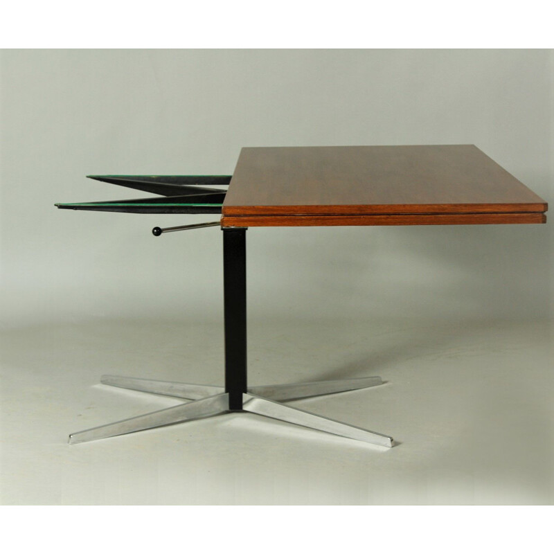 Mesa de teca ajustable vintage de J.M. Thomas para Wilhelm Renz, 1960