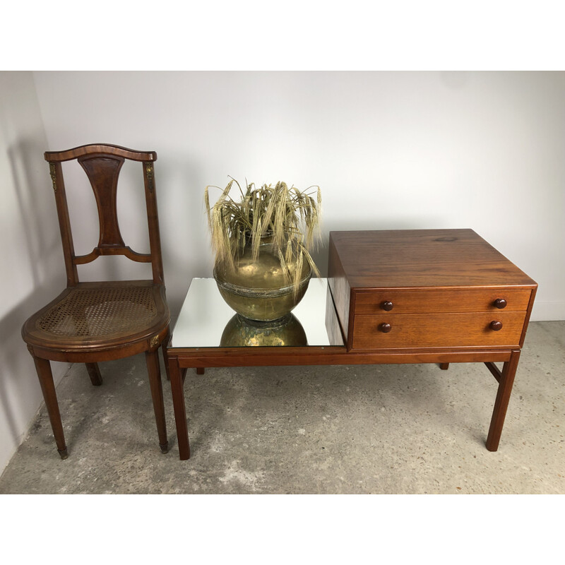 Vintage TV cabinet "Casino" in teak by Engstrom Myrstrand, Sweden 1960.