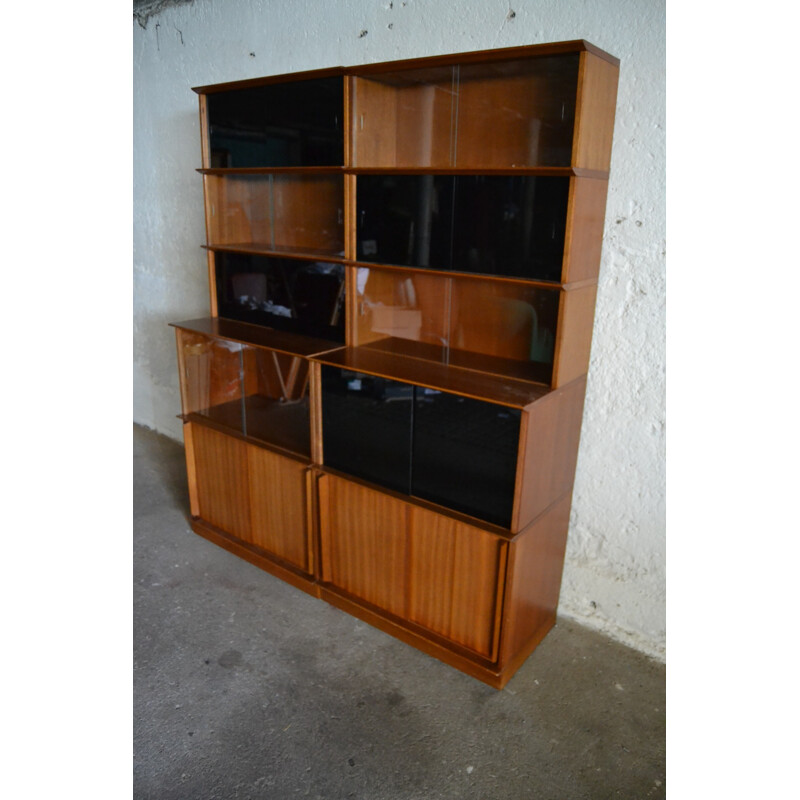 Modular bookcase "OSCAR" in mahogany - 1950s