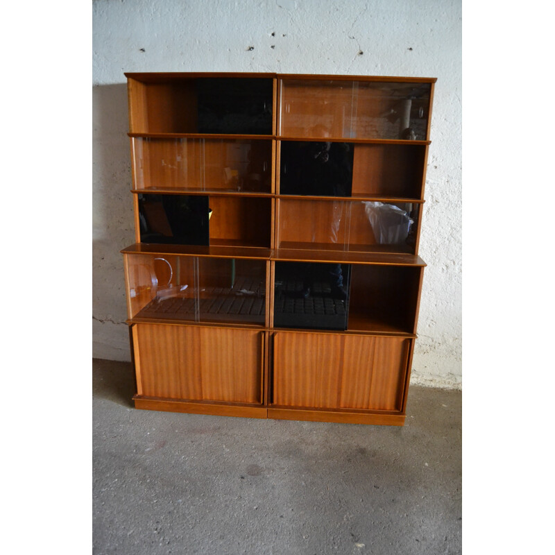 Modular bookcase "OSCAR" in mahogany - 1950s