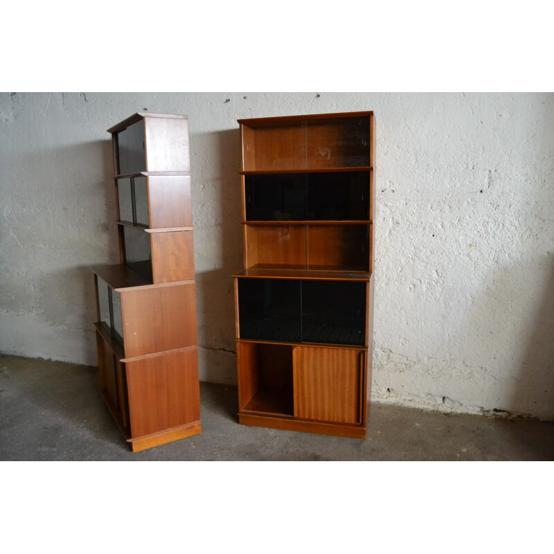 Modular bookcase "OSCAR" in mahogany - 1950s