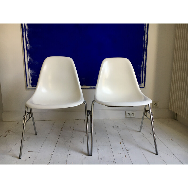Paire de chaises vintage modèle Dss de Charles et Ray Eames pour Herman Miller
