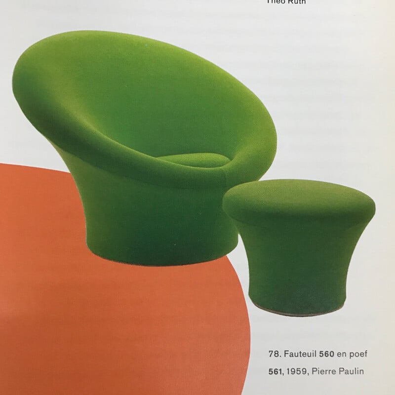 Pouf Artifort "Mushroom" en tissu, Pierre PAULIN - 1960