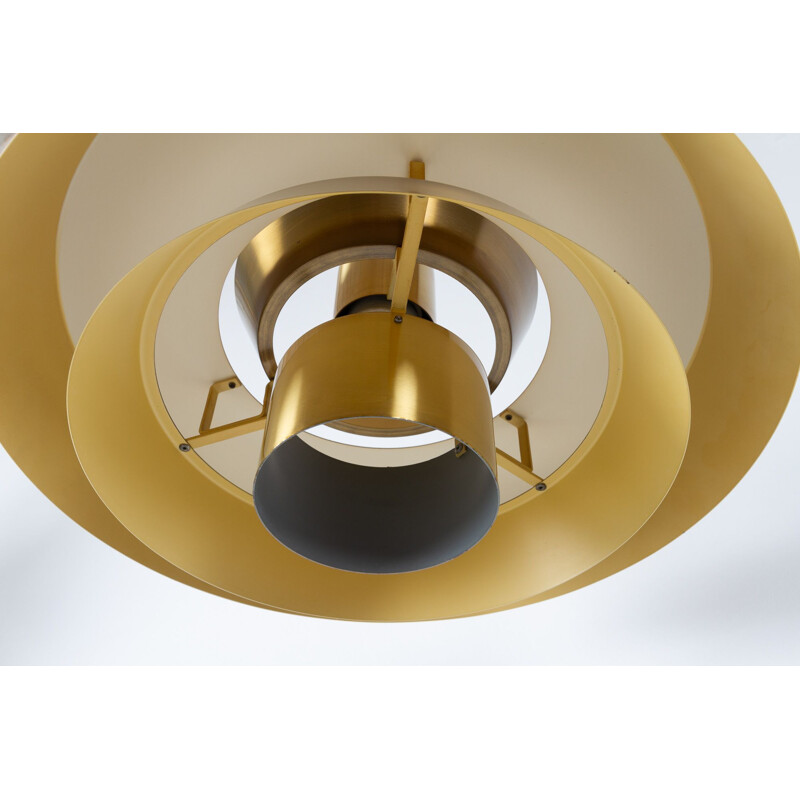 Vintage Danish "Nova" brass pendant lamp by Jo Hammerborg for Fog & Mørup, 1960s