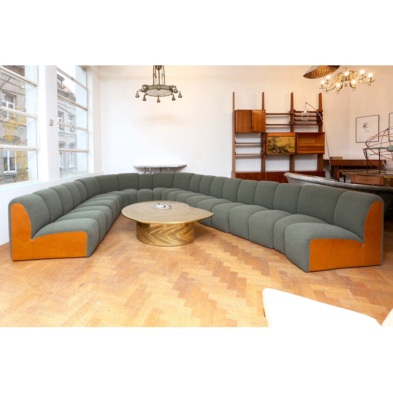 Mid century re-upholstered "Mississippi" modular sofa, Pierre PAULIN - 1970s