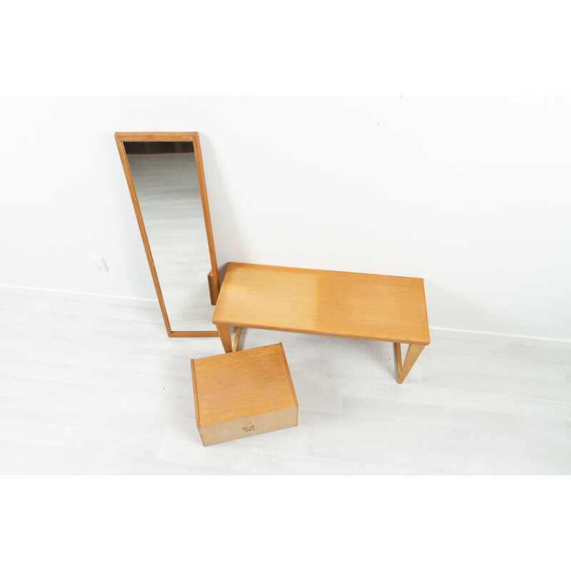 Vintage oak hallway set by Kai Kristiansen for Aksel Kjersgaard, Denmark 1960