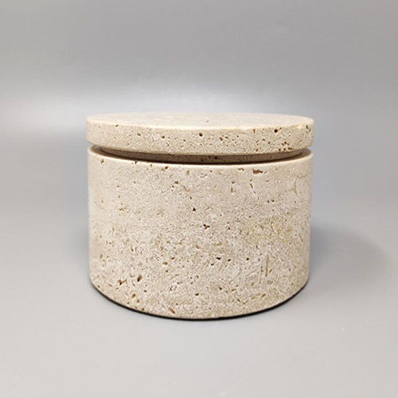 Vintage travertine box by Enzo Mari for F.lli Mannelli, 1970