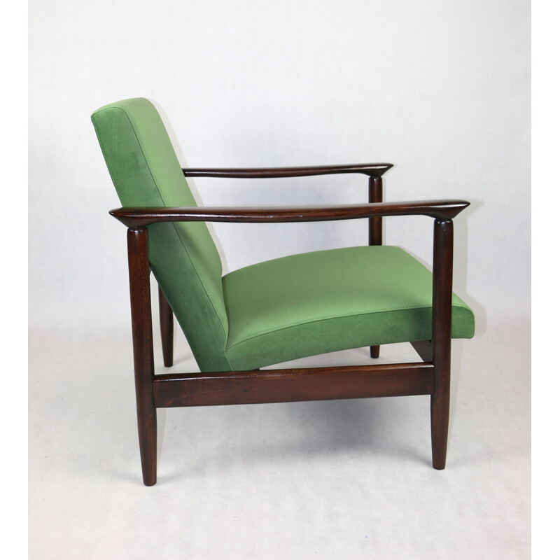 Vintage-Sessel aus hellgrünem Samt Gfm-142 von Edmund Homa, 1970