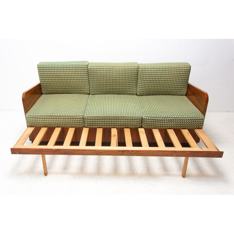 Mid century folding sofabed by Jindřich Halabala for Up Závody, 1950s