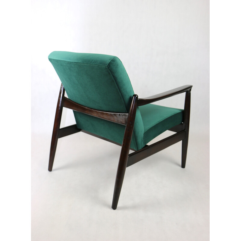 Vintage Gfm-64 groene fauteuil van Edmund Homa, 1970