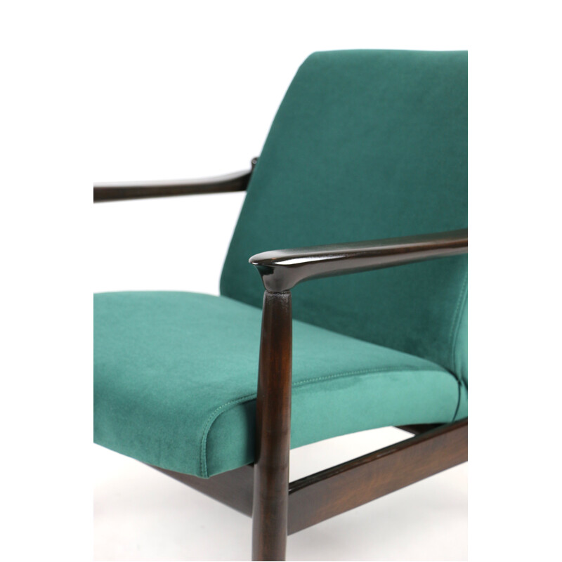 Vintage Gfm-64 groene fauteuil van Edmund Homa, 1970