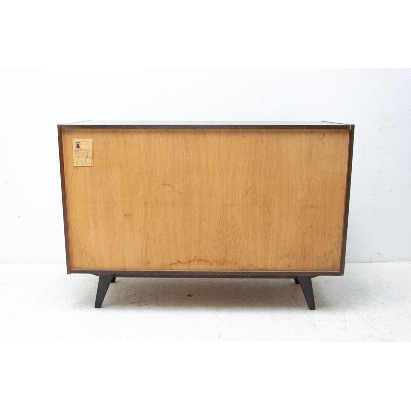 Vintage chest of drawers in beech wood, plywood and veneers U-458 by Jiri Jiroutek for Interier Praha, Czechoslovakia 1960