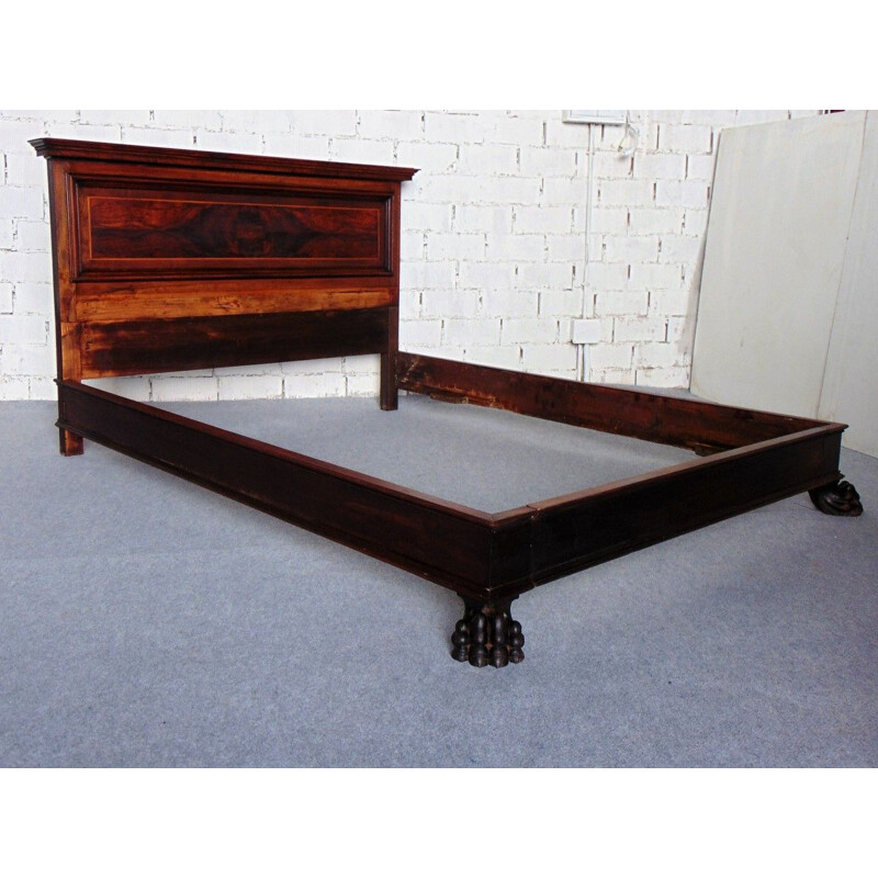 Vintage wooden bed, 1900