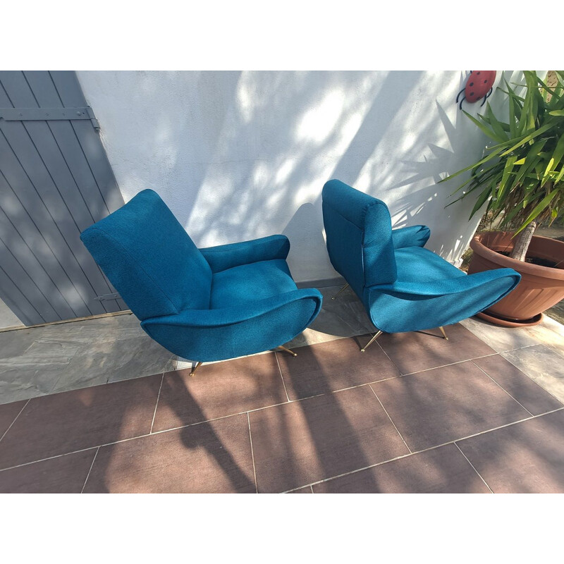 Pair of mid-century Lady armchairs by Marco Zanuso for Arflex