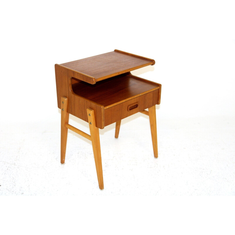 Vintage teak bedside table, Sweden 1960