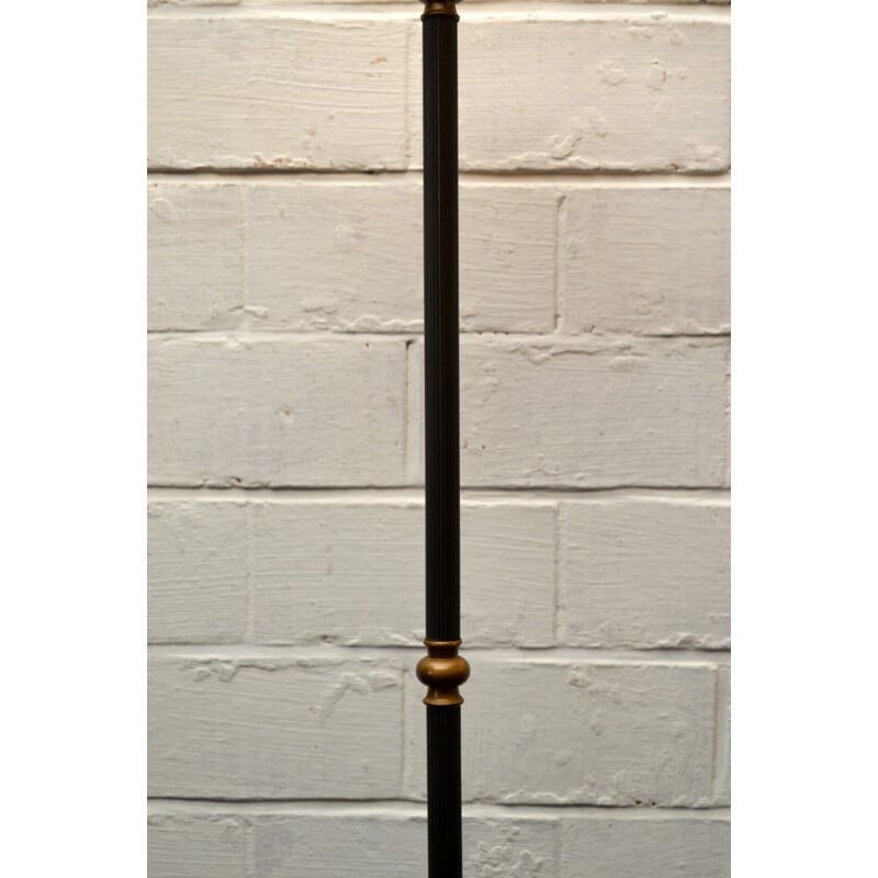 Mid century floor lamp in glass and metal - 1950s