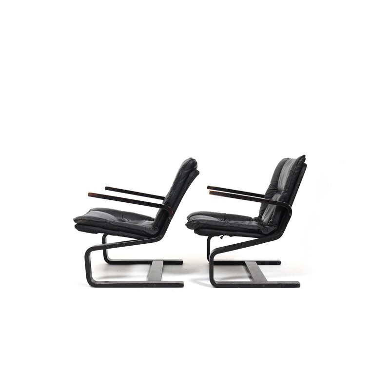 Pair of vintage lounge chairs by Ingmar Relling for Westnofa,1970s