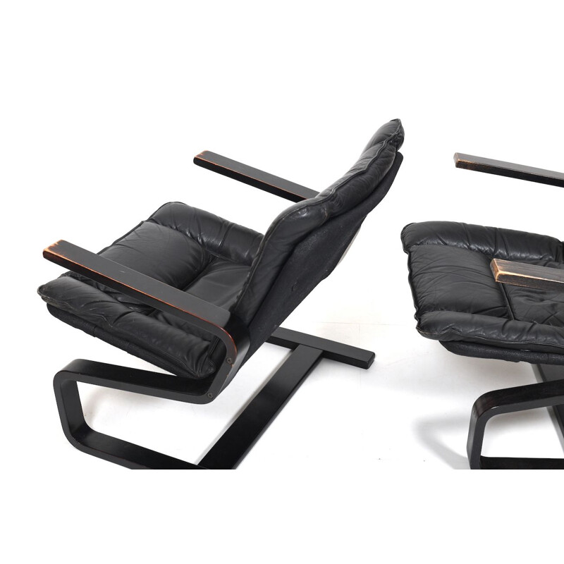 Pair of vintage lounge chairs by Ingmar Relling for Westnofa,1970s