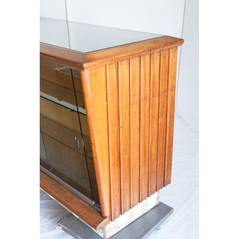 Vintage wooden display cabinet, Spain 1960