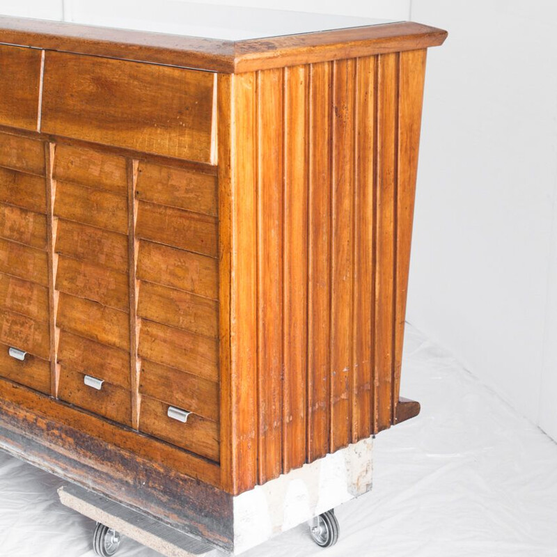 Vintage wooden display cabinet, Spain 1960