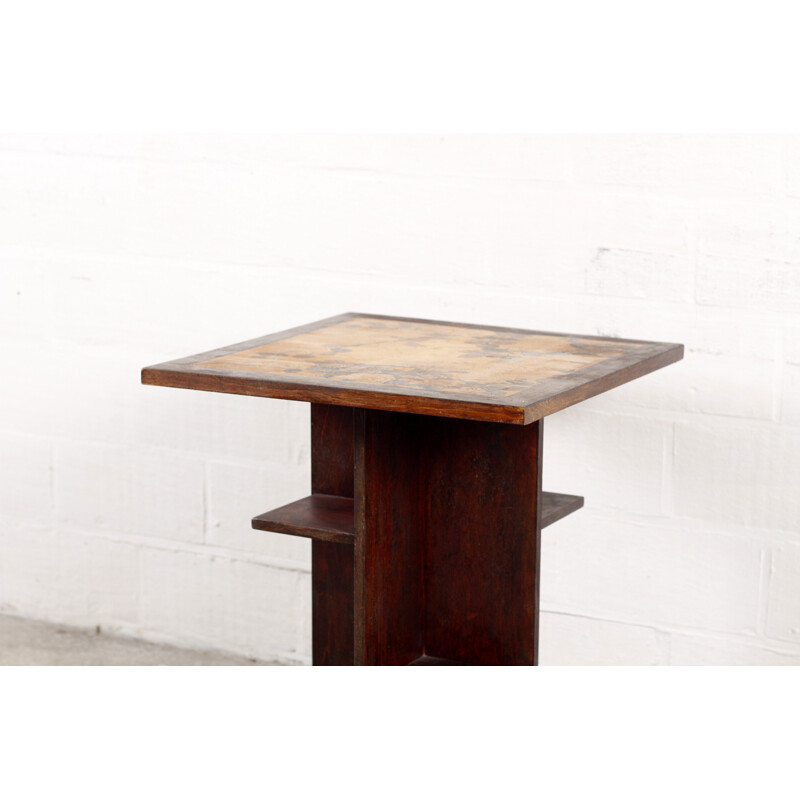 Table d'appoint vintage en bois - 1930