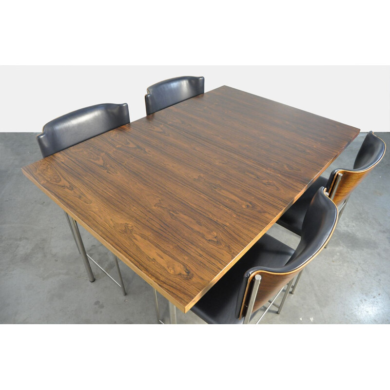 Vintage rosewood dining set Sm08 by Cees Braakman for Pastoe, 1950s