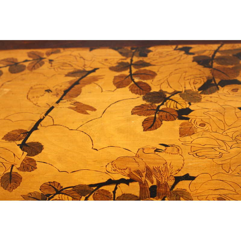 Vintage side table with pattern on the top - 1930s