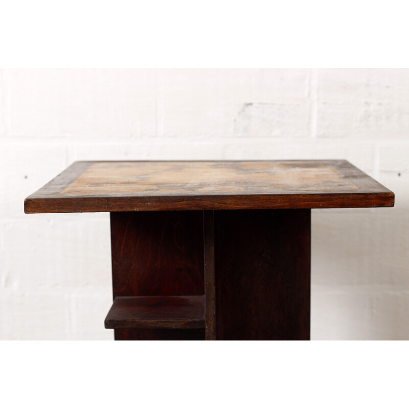 Table d'appoint vintage en bois - 1930