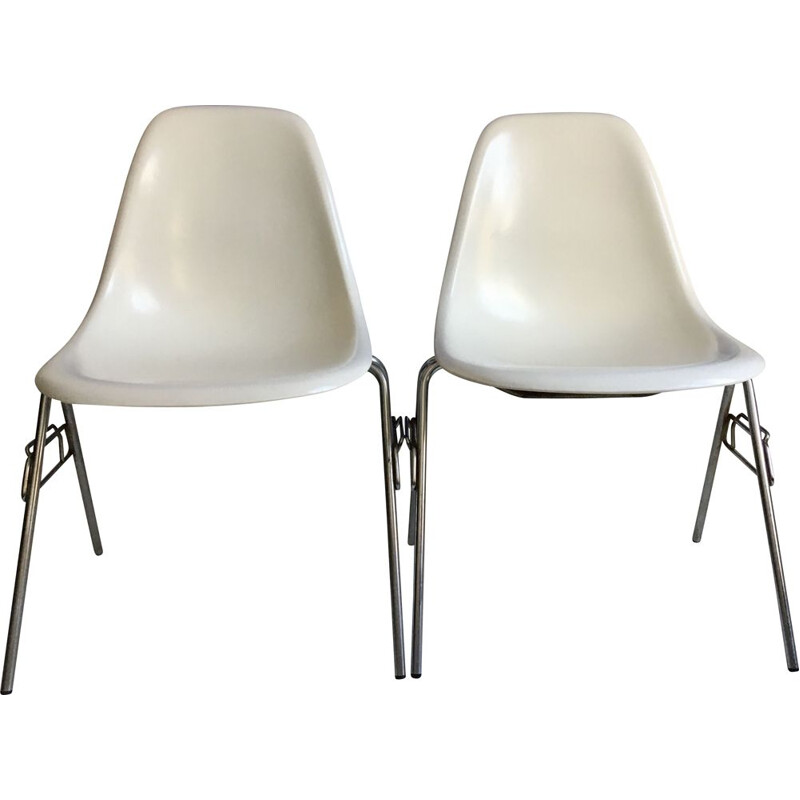 Paire de chaises vintage modèle Dss de Charles et Ray Eames pour Herman Miller