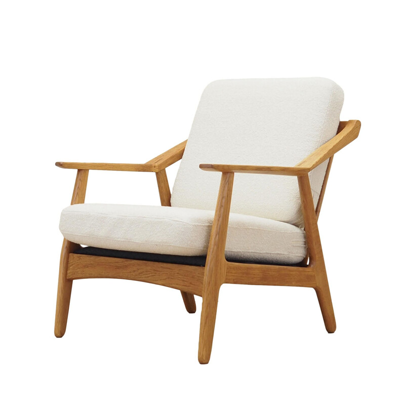 Vintage Danish armchair in oakwood by H. Brockmann Petersen for Randers Møbelfabrik, 1960s