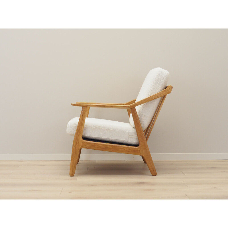 Vintage Danish armchair in oakwood by H. Brockmann Petersen for Randers Møbelfabrik, 1960s
