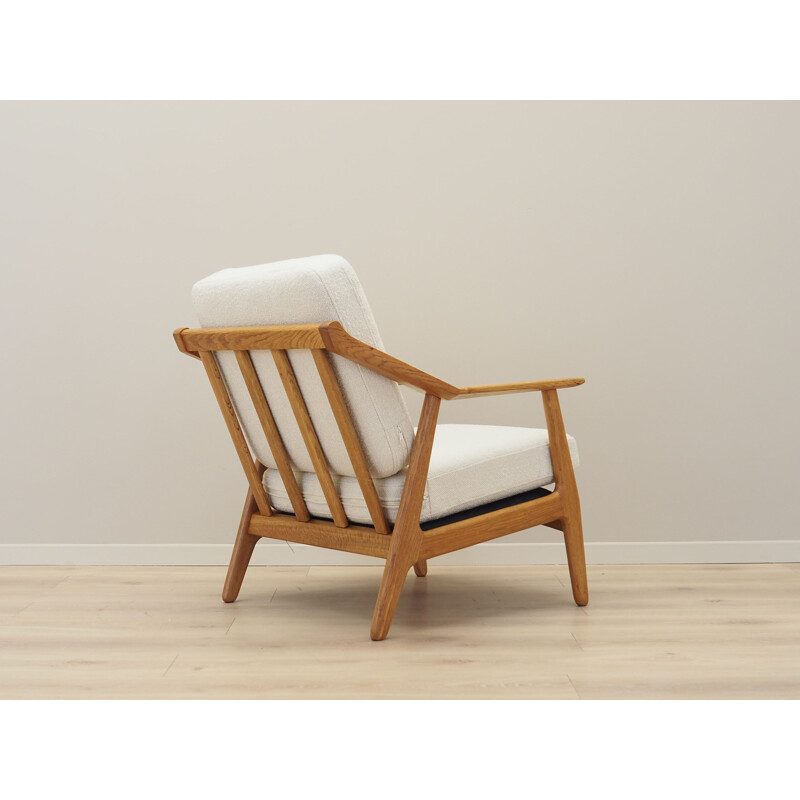 Vintage Danish armchair in oakwood by H. Brockmann Petersen for Randers Møbelfabrik, 1960s