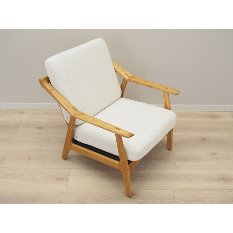 Vintage Danish armchair in oakwood by H. Brockmann Petersen for Randers Møbelfabrik, 1960s