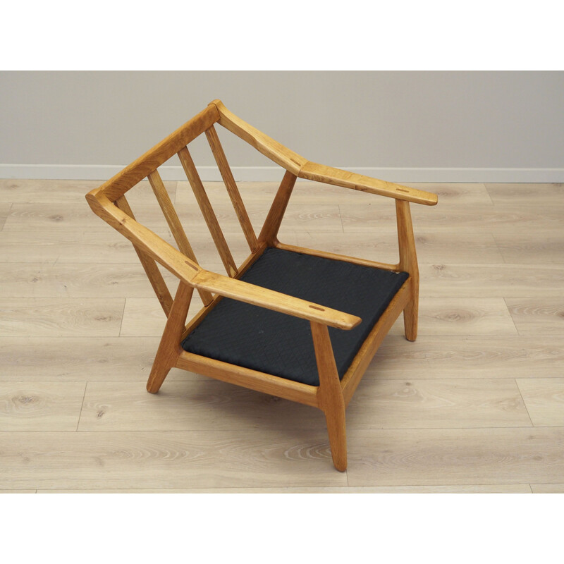 Fauteuil danois vintage en bois de chêne par H. Brockmann Petersen pour Randers Møbelfabrik, 1960