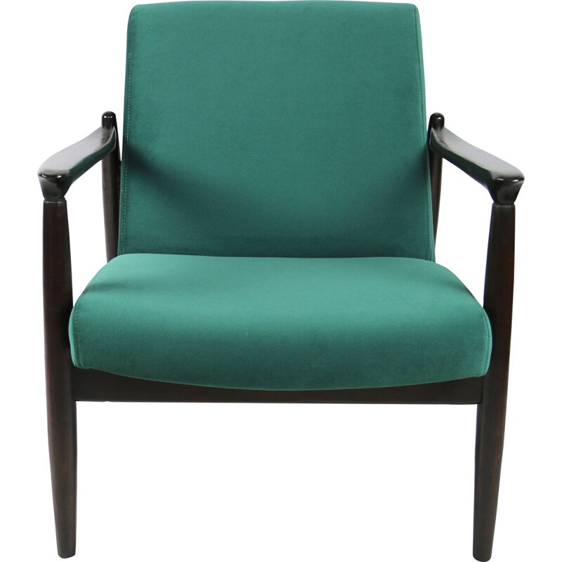 Vintage Gfm-64 groene fauteuil van Edmund Homa, 1970