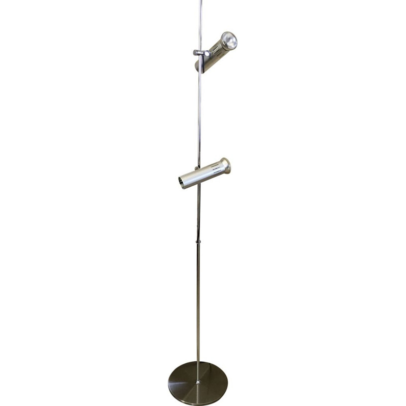 Vintage floor lamp with 2 metal spots by Alain Richard for Disderot